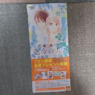 シュウエイシャ(集英社)の君に届け 番外編～運命の人～ミニ複製原画セット+メッセージカード応募券(その他)