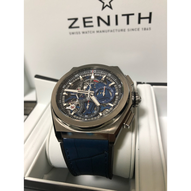 ZENITH(ゼニス)の【coco様専用】ゼニス　デファイ　エルプリメロ　ブルー メンズの時計(腕時計(アナログ))の商品写真