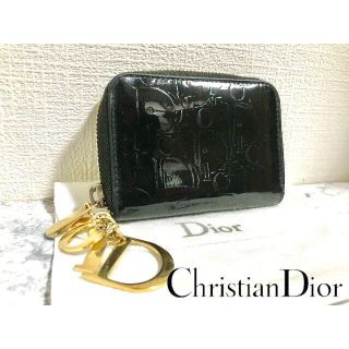 クリスチャンディオール(Christian Dior)の【本物保証】 Christian Dior トロッター ラウンドジップ エナメル(コインケース)