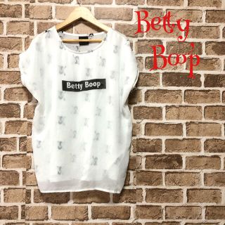 ベティスミス(Betty Smith)の【希少】❤BETTY BOOP❤ シャツ ブラウス  白 〈LL〉夏 レディース(Tシャツ(半袖/袖なし))