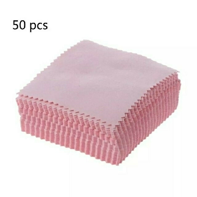 ✤style✤ 50枚 ジュエリークロス 銀磨き シルバーポリッシュ 布 ピンクの通販 by Essential ｜ラクマ