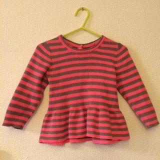 ベビーギャップ(babyGAP)の☆★gap♥︎ボーダーペプラムニット80(ニット/セーター)