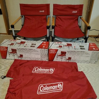 コールマン(Coleman)のColeman コールマン ツーウェイキャプテンチェア レッド 2脚セット！(テーブル/チェア)