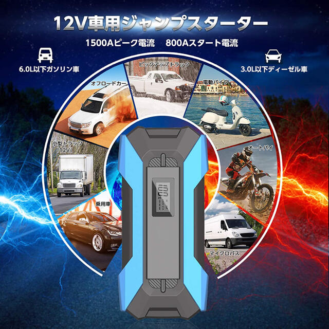 ジャンプスターター エンジンスターター モバイルバッテリー機能 収納