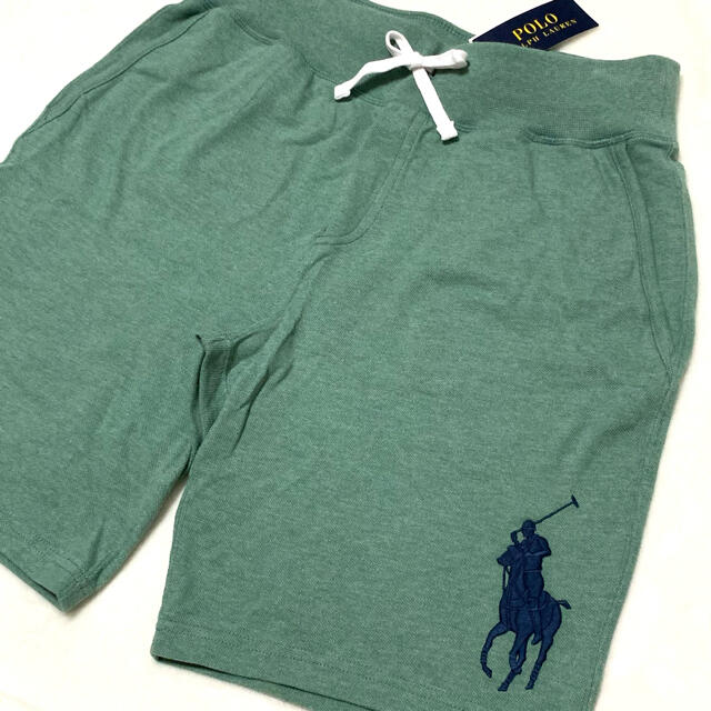 POLO RALPH LAUREN(ポロラルフローレン)の＊りか様 専用＊ メンズ S 新品 コットンメッシュ パンツ / モスグリーン メンズのパンツ(ショートパンツ)の商品写真