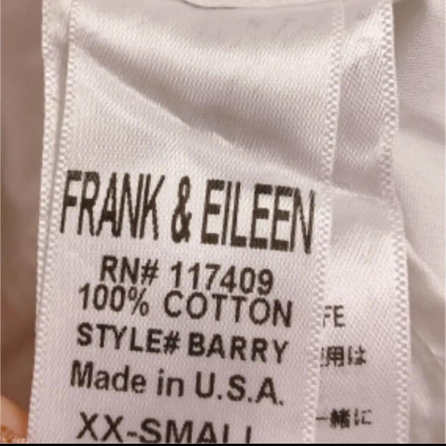 Frank&Eileen(フランクアンドアイリーン)の値下げ　フランクアンドアイリーン　定番BARRY 白シャツ　XXS  新品未使用 レディースのトップス(シャツ/ブラウス(長袖/七分))の商品写真