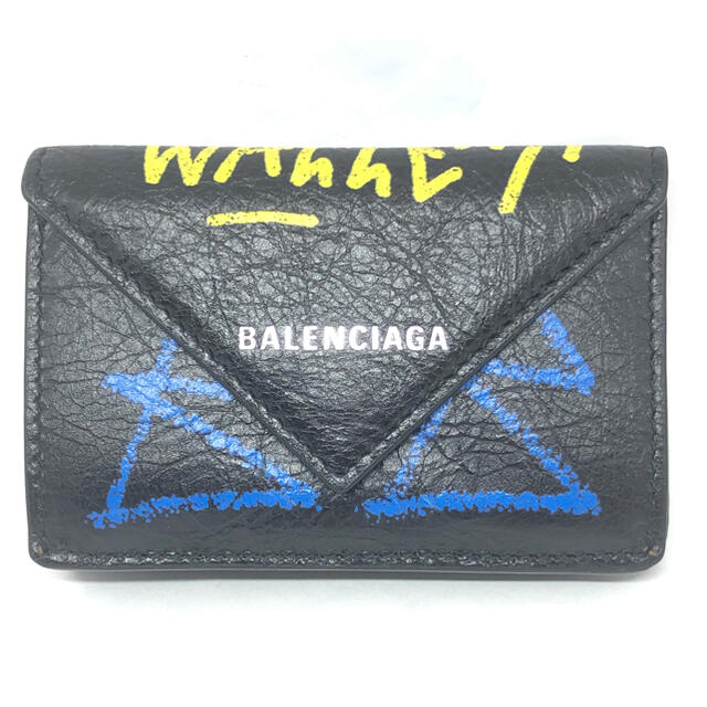 BALENCIAGA バレンシアガ 三つ折り財布 ミニウォレット グラフィティ