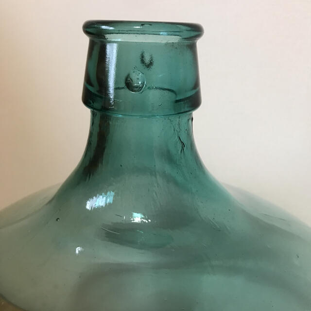 硫酸瓶　レトロ　ガラス瓶　薬瓶　グリーン　ユーズド　インテリア　花瓶