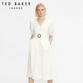 テッドベイカー(TED BAKER)の️ ❤ Ted baker 2021 新作新品　白ロングワンピース　綺麗　2色(ロングワンピース/マキシワンピース)