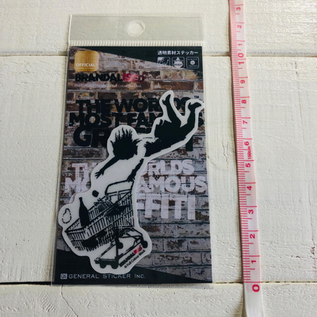 BNK-008 S バンクシー ステッカー 透明 エンタメ/ホビーの美術品/アンティーク(その他)の商品写真