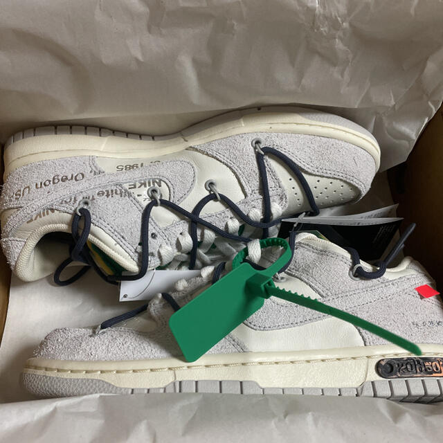 靴/シューズNIKE off-white Dunk Low The 50