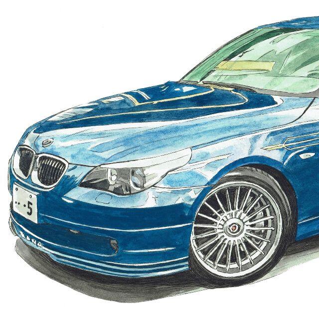 GC-1477 BMW ALPINA B5限定版画直筆サイン額装作家平右ヱ門 2