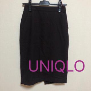 ユニクロ(UNIQLO)のUNIQLO タイトスカート　赤　ロングスカート(ロングスカート)