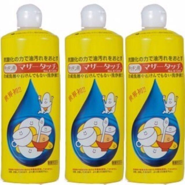 マザータッチ キッチン用 1200 イエロー 500ml ３本セット インテリア/住まい/日用品の日用品/生活雑貨/旅行(洗剤/柔軟剤)の商品写真