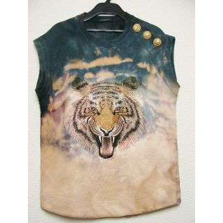 値段設定 BALMAIN バルマン タイガー(トラ)柄刺繍 トップス Tシャツ