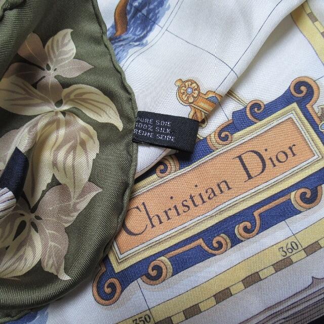 Christian Dior - クリスチャンディオール☆シルク 大判スカーフ Christian Dior - クリスチャンディオール☆シルク 大判スカーフ