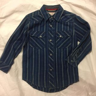 ギャップキッズ(GAP Kids)の新品 gap デニムストライプシャツ(ブラウス)