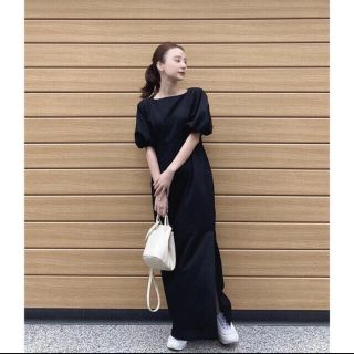 スナイデル(SNIDEL)のlouren puff sleeve onepiece S(ロングワンピース/マキシワンピース)