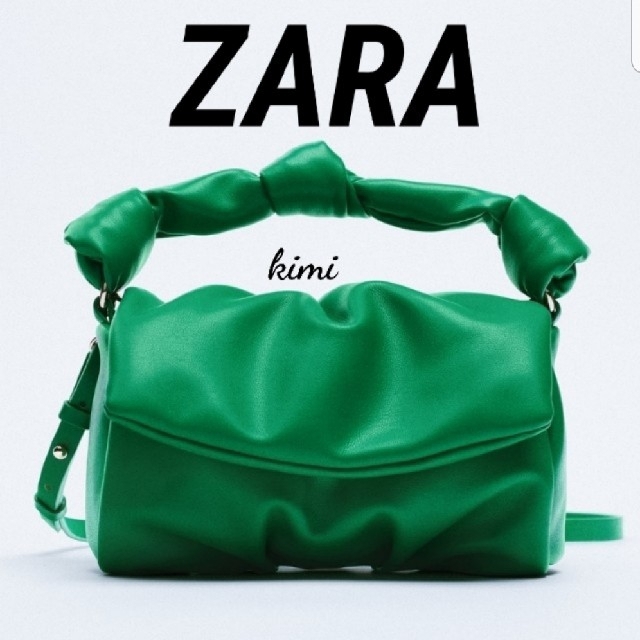 ZARA(ザラ)のZARA 　(グリーン)　ソフトノットクロスボディバッグ　ミニショルダー レディースのバッグ(ショルダーバッグ)の商品写真