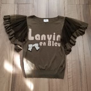 ランバンオンブルー(LANVIN en Bleu)のLanvin en Blue /ランバンブルー　半袖ニット(カットソー(半袖/袖なし))