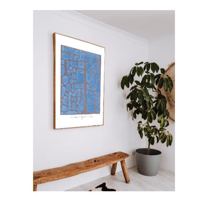 【アートポスター】ニュアンス　ブルー　抽象画　パウルクレー　おしゃれ ハンドメイドのインテリア/家具(アート/写真)の商品写真