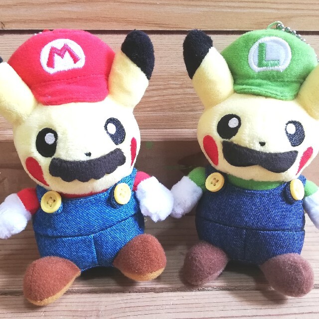 マリオピカチュウ・ルイージピカチュウ　ぬいぐるみ | フリマアプリ ラクマ