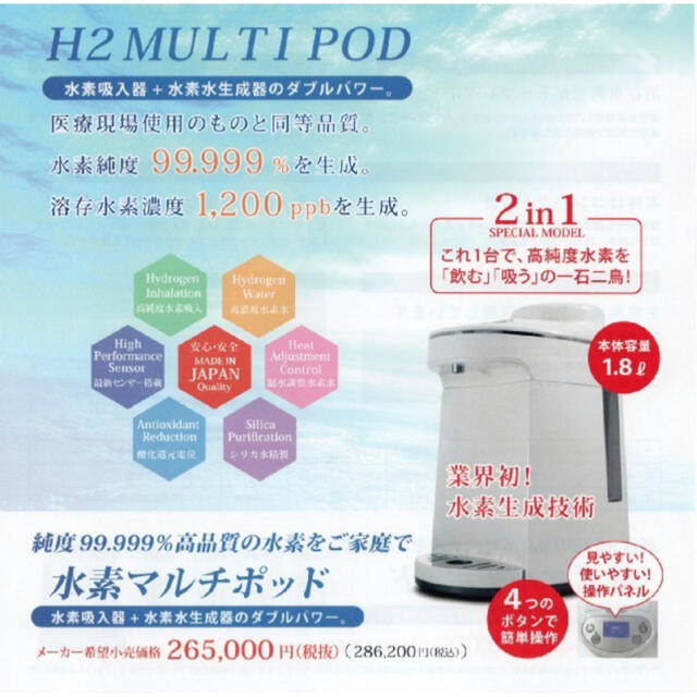 Itec international H2マルチポッド(水素吸入器・生成) トレンド