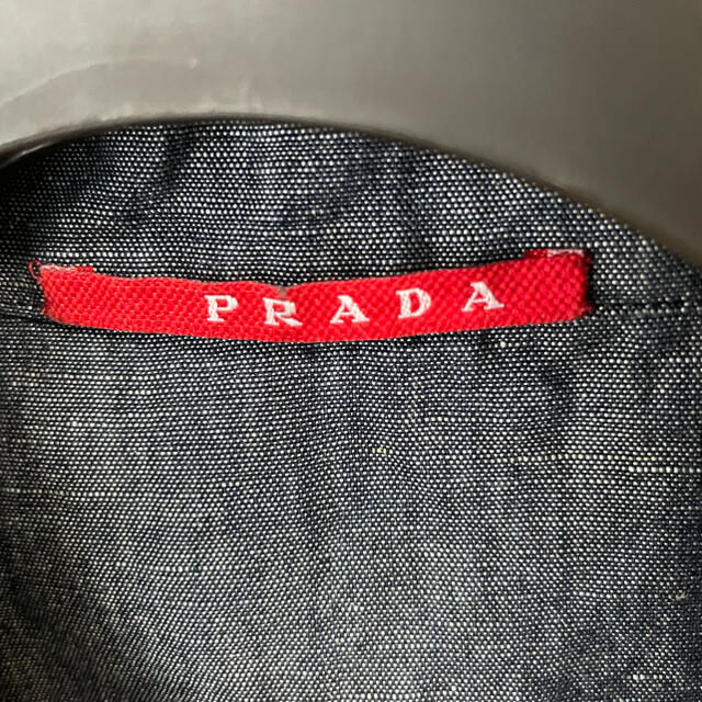 PRADA(プラダ)の【美品】プラダ　コットンデニム　ベルトワンピース レディースのワンピース(ひざ丈ワンピース)の商品写真