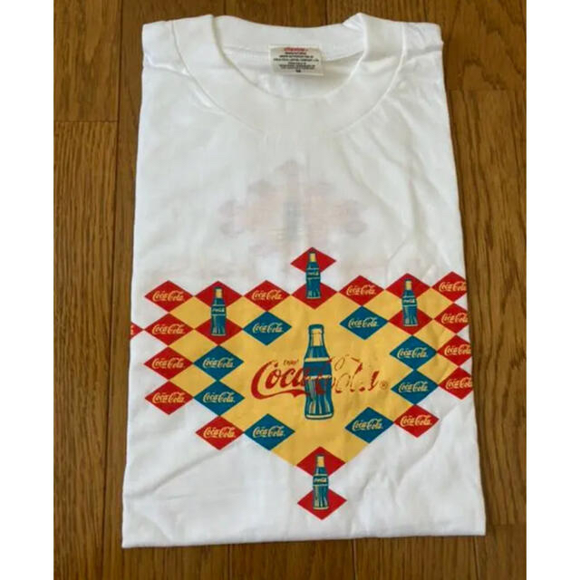コカ・コーラ(コカコーラ)の【レア】コカコーラ　半袖白t プリント入り メンズのトップス(Tシャツ/カットソー(半袖/袖なし))の商品写真