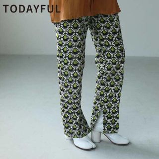 トゥデイフル(TODAYFUL)のtodayful Jacquard Slit ジャカードスリットトラウザーズ(その他)