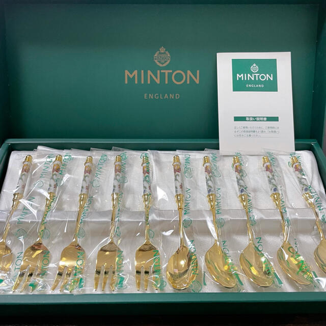 MINTON(ミントン)の新品未使用‼︎ MINTON  スプーンとフォークセット キッズ/ベビー/マタニティの授乳/お食事用品(スプーン/フォーク)の商品写真