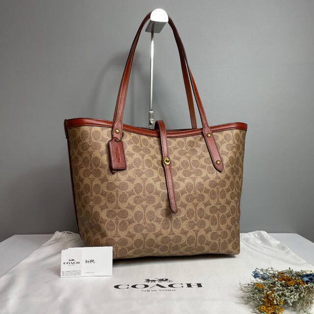 COACH - 【ほぼ未使用】 コーチ マーケットトート シグネチャー