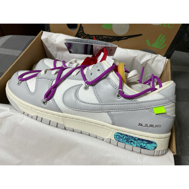 nike dunk low off-white lot45 us12