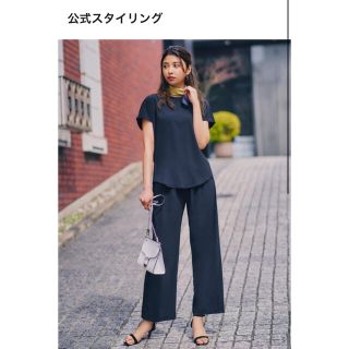 ユニクロ(UNIQLO)のUNIQLO/クレープジャージーストレートパンツ(カジュアルパンツ)