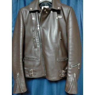 ルイスレザー(Lewis Leathers)の【希少】ルイスレザー カウハイド  タイトフィットブラウン  size 36(ライダースジャケット)