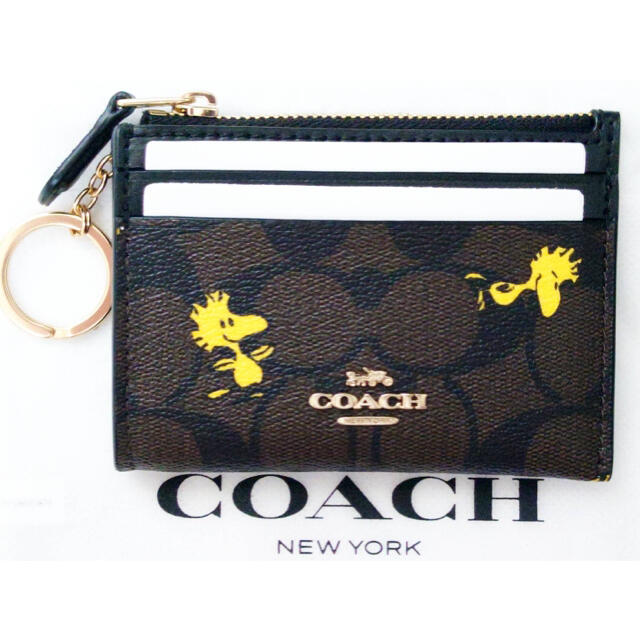 COACH - COACH PEANUTS ウッドストック ID パスケース コインケースの