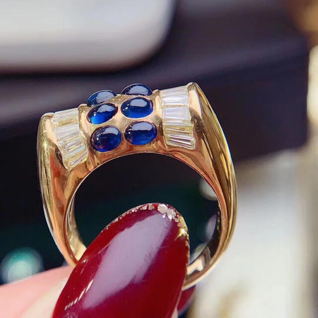 全商品オープニング価格! 天然 パパラチアサファイア ¥ k18 リング1.52ct ダイヤ - リング