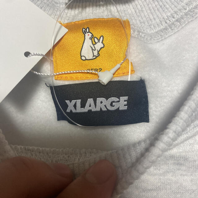 XLARGE(エクストララージ)のFR2 × XLARGE スウェット　グレー　ホワイト　XL メンズのトップス(スウェット)の商品写真