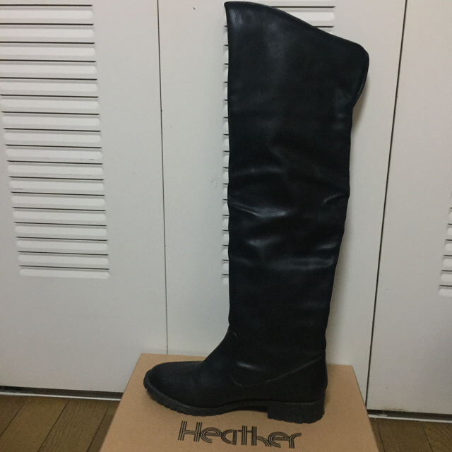 heather(ヘザー)のHeather ニーハイブーツ 黒 レディースの靴/シューズ(ブーツ)の商品写真