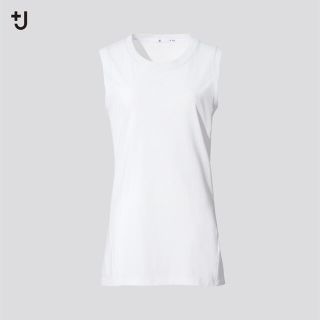 ユニクロ(UNIQLO)の新品 UNIQLO +J ストレッチスピーマコットンT 白L(Tシャツ/カットソー(半袖/袖なし))