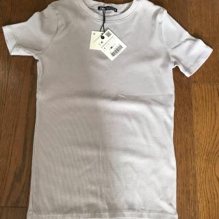 ザラ(ZARA)の専用　新品未使用タグ付き　ZARAリブカットソーS (カットソー(半袖/袖なし))