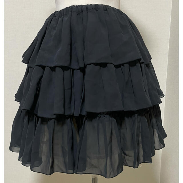 ATELIER BOZ(アトリエボズ)のアトリエピエロ 三段フリルシフォンスカート レディースのスカート(ひざ丈スカート)の商品写真