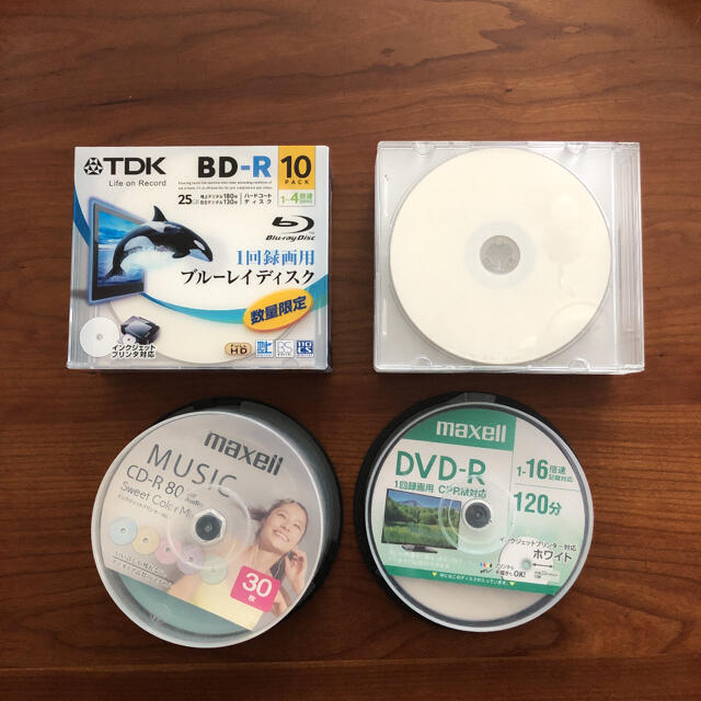 TDK(ティーディーケイ)のBD-R10枚、BD-RE8枚、DVD-R9枚、CD-R23枚 エンタメ/ホビーのDVD/ブルーレイ(その他)の商品写真