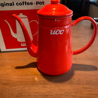 ユーシーシー(UCC)の【新品・未使用】アンティーク　オリジナル コーヒー ポット（赤）(食器)