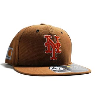 カーハート×'47 ブラウン MLB ニューヨークメッツ キャップ 帽子