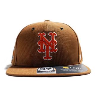 カーハート(carhartt)のカーハート×'47★ブラウン MLB ニューヨークメッツ キャップ 帽子(キャップ)