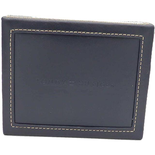 TOMMY HILFIGER 二つ折小銭入れ付き財布 レザー メンズのファッション小物(折り財布)の商品写真