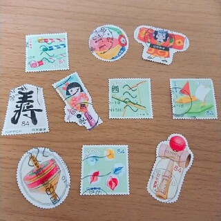 使用済切手 日本の伝統文化シリーズ 10枚(使用済み切手/官製はがき)