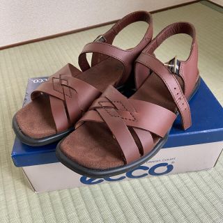 エコー(ECHO)の【夏物処分価格】ECCO サンダル　ブラウン　サイズL(サンダル)