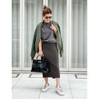 ドゥーズィエムクラス(DEUXIEME CLASSE)のDeuxieme Classe 新品タグ付き【Sweat スカート】38 グレー(ロングスカート)